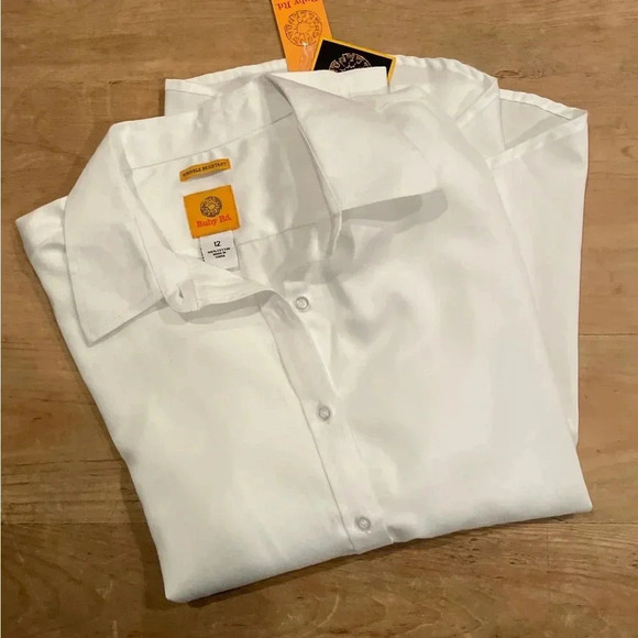 Ruby Rd. Tops - NWT Ruby Rd. White career staple suit shirt Career office 12